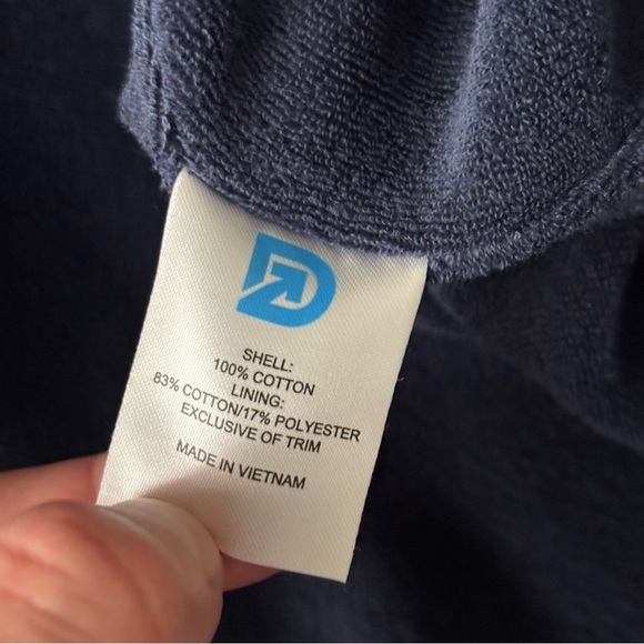 The Duderobe Men’s Luxury Hooded Bathrobe Size Large XL New Blue - Picture 6 of 9